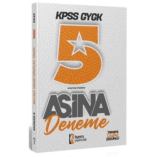 KPSS Aşina Genel Yetenek Genel Kültür 5 Dijital Deneme İsem Yayınları 2025