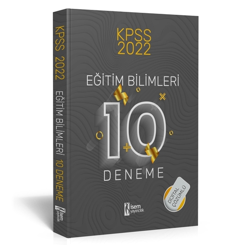 KPSS Eğitim Bilimleri Dijital Çözümlü 10 Deneme İsem Yayınları 2022