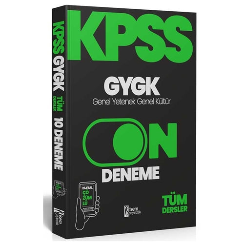 KPSS Genel Yetenek Genel Kültür 10 Paket Deneme Dijital Çözümlü İsem Yayınları 2025