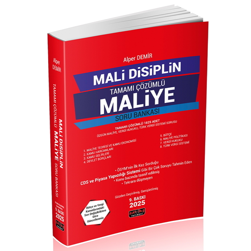 Mali Disiplin Maliye Soru Bankası Alper Demir Savaş Yayınları Haziran 2025