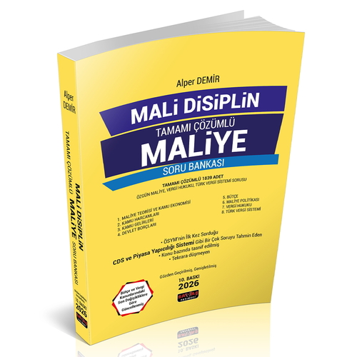 Mali Disiplin Tamamı Çözümlü Maliye Soru Bankası Savaş Yayınları Mayıs 2026