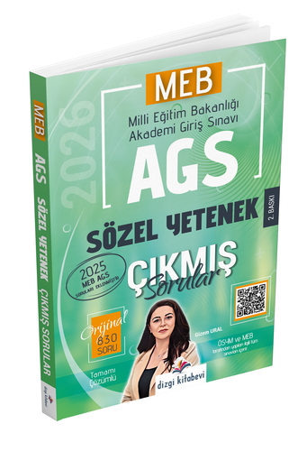 MEB AGS Sözel Yetenek Video Çözümlü Çıkmış Sorular Dizgi Kitap Yayınları 2026