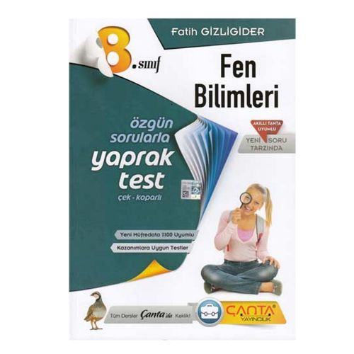 8. Sınıf Fen Bilimleri Çek Kopart Yaprak Test Çanta Yayınları