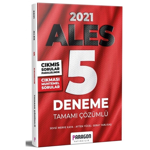 ALES 5 Deneme Tamamı Çözümlü Paragon Yayınları 2021