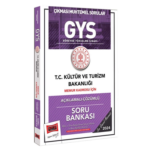 GYS Kültür ve Turizm Bakanlığı Memur Kadrosu İçin Açıklamalı Çözümlü Soru Bankası Yargı Yayınları 2024
