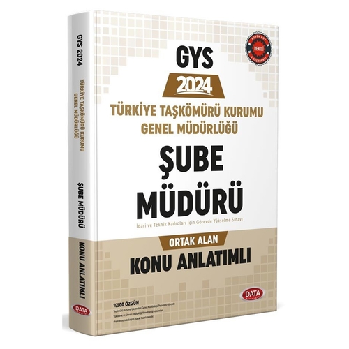 GYS Türkiye Taşkömürü Kurumu Şube Müdürü Ortak Alan Konu Anlatımı Data Yayınları 2024