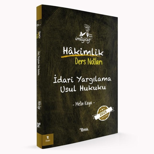İmtiyaz Hakimlik Ders Notları İdari Yargılama Hukuku Temsil Kitap Yayınları 2025