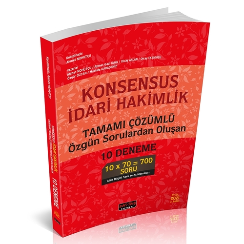 KONSENSUS İdari Hakimlik 10 Deneme Savaş Yayınları Eylül 2021 - Kampanyalı
