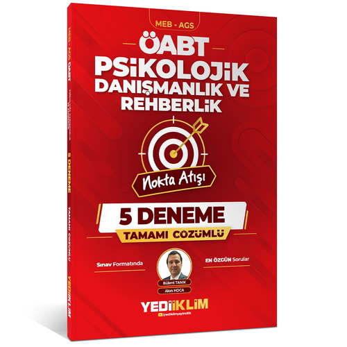 MEB AGS ÖABT Nokta Atışı Psikolojik Danışmanlık ve Rehberlik Tamamı Çözümlü 5 Deneme Yediiklim Yayınları 2027