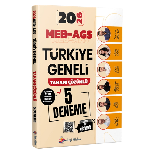 MEB AGS Türkiye Geneli Tamamı PDF Çözümlü 5 Deneme Sınavı Dizgi Kitap Yayınları 2026