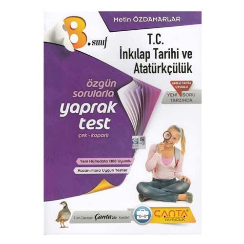 8. Sınıf T.C. İnkılap Tarihi ve Atatürkçülük Çek Kopart Yaprak Test Çanta Yayınları
