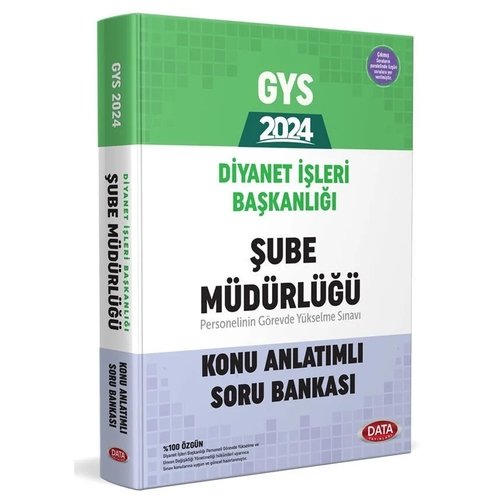 GYS Diyanet İşleri Başkanlığı Şube Müdürlüğü Konu Anlatımlı Soru Bankası Data Yayınları 2024