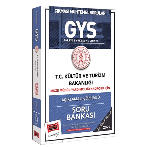 GYS Kültür ve Turizm Bakanlığı Müze Müdür Yardımcılığı Kadrosu İçin Açıklamalı Çözümlü Soru Bankası Yargı Yayınları 2024