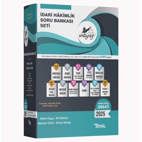 İmtiyaz İdari Hakimlik Soru Bankası Seti Temsil Kitap Yayınları 2025