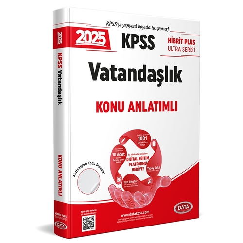 KPSS Hibrit Plus Ultra Serisi Vatandaşlık Konu Anlatımlı Data Yayınları 2025