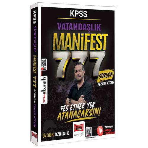 KPSS Vatandaşlık Manifest Serisi 777 Soruda Tamamı Video Çözümlü Tekrar Kitabı Yargı Yayınları 2026