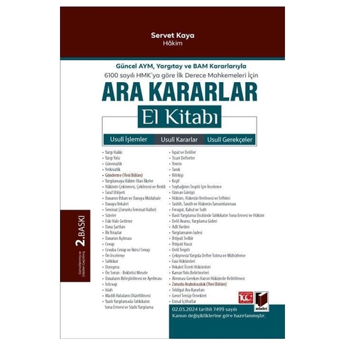 Ara Kararlar El Kitabı - Servet Kaya