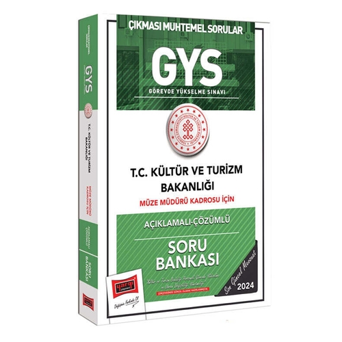 GYS Kültür ve Turizm Bakanlığı Müze Müdürü Kadrosu İçin Açıklamalı Çözümlü Soru Bankası Yargı Yayınları 2024