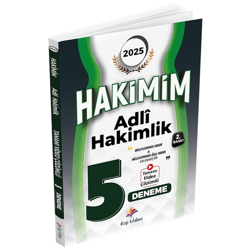 Hakimim Adli Hakimlik 5 Deneme Sınavı Dizgi Kitap Yayınları 2024
