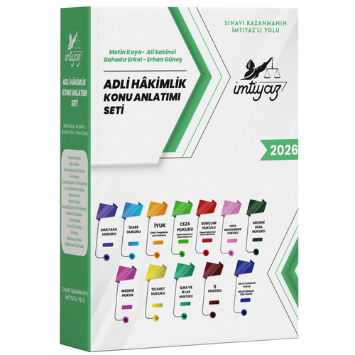 İmtiyaz Adli Hakimlik Ders Notları Seti İmtiyaz Yayınları 2026