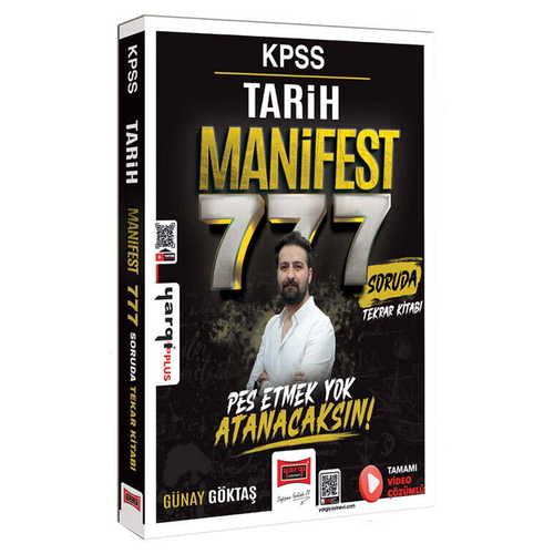 KPSS Tarih Manifest Serisi 777 Soruda Tamamı Video Çözümlü Tekrar Kitabı Yargı Yayınları 2026
