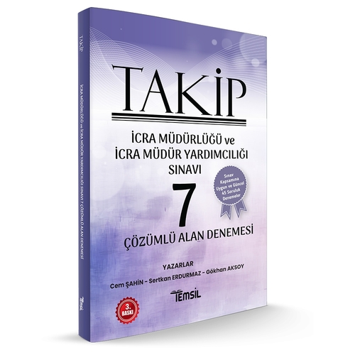 TAKİP İcra Müdürlüğü 7 Alan Denemesi Temsil Kitap Yayınları 2022