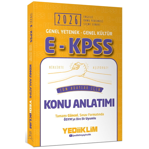 EKPSS Genel Yetenek Genel Kültür Tüm Adaylar İçin Konu Anlatımı Yediiklim Yayınları 2026