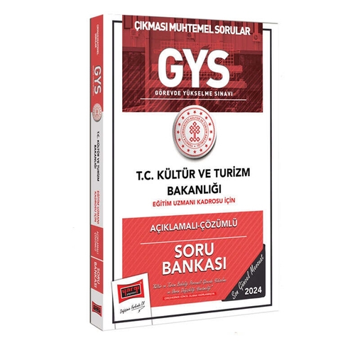 GYS Kültür ve Turizm Bakanlığı Eğitim Uzmanı Kadrosu İçin Açıklamalı Çözümlü Soru Bankası Yargı Yayınları 2024