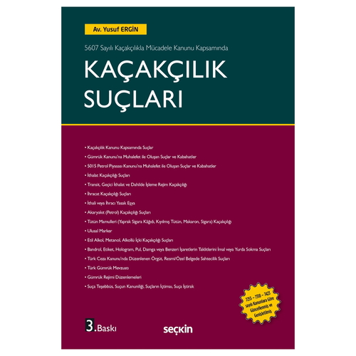 Kaçakçılık Suçları - Yusuf Ergin