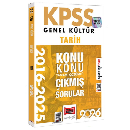 KPSS Genel Kültür Tarih 2016-2026 Konu Konu Tamamı Çözümlü Çıkmış Sorular Yargı Yayınları 2026