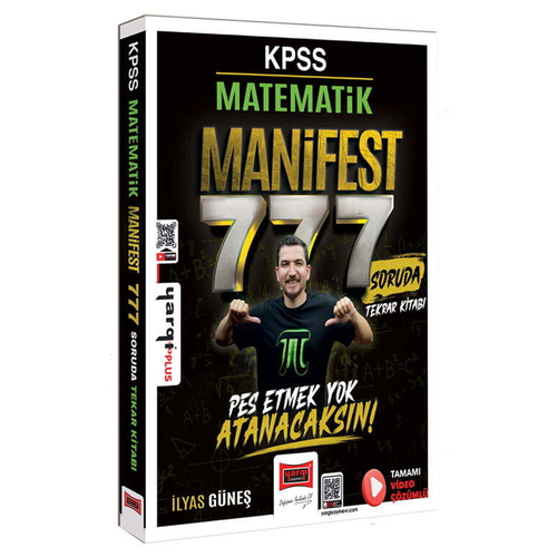 KPSS Matematik Manifest Serisi 777 Soruda Tamamı Video Çözümlü Tekrar Kitabı Yargı Yayınları 2026