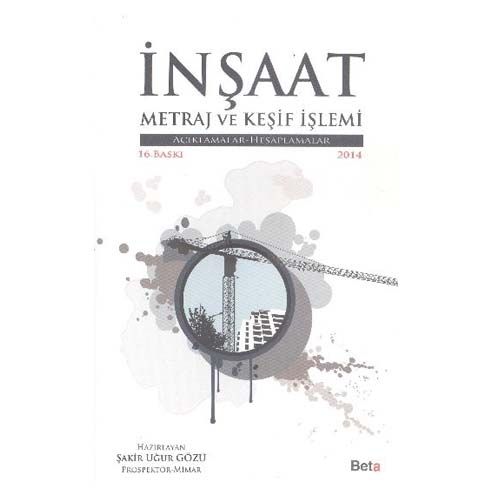 İnşaat Metraj ve Keşif İşlemi - Şakir Uğur Gözü