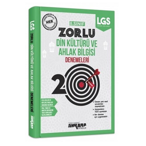 LGS 8. Sınıf Din Kültürü ve Ahlak Bilgisi 20 Zorlu Denemeleri Ankara Yayınları
