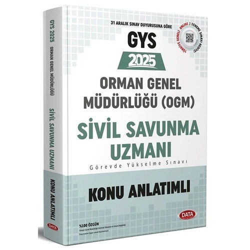 GYS Orman Genel Müdürlüğü Sivil Savunma Uzmanı Konu Anlatımlı Data Yayınları 2025