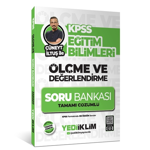 KPSS Eğitim Bilimleri Cüneyt İltuş İle Ölçme ve Değerlendirme Soru Bankası Yediiklim Yayınları 2025