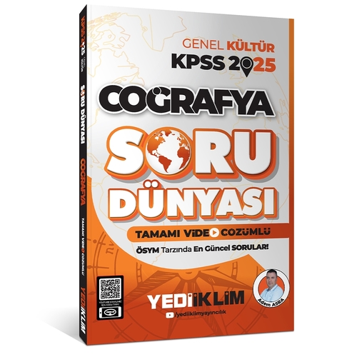 KPSS Genel Kültür Coğrafya Soru Dünyası Yediiklim Yayınları 2025