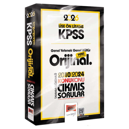 KPSS Lise-Ön Lisans GK-GY Orijinal 2010-2024 Konu Konu Çıkmış Sorular Yargı Yayınları 2026