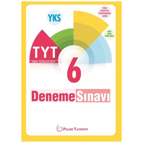 YKS TYT 6 Deneme Sınavı Palme Yayınları