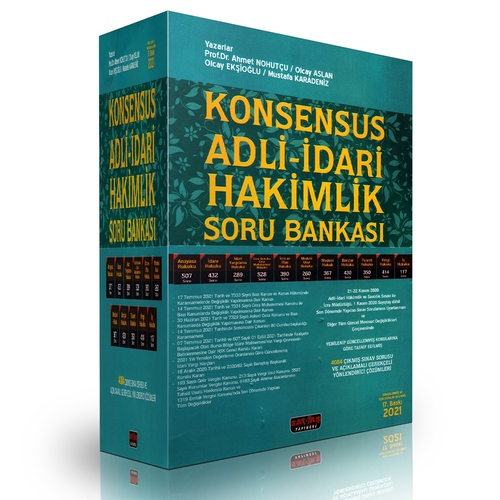 KONSENSUS Adli İdari Hakimlik Çıkmış Sorular Soru Bankası Savaş Yayınları 2021
