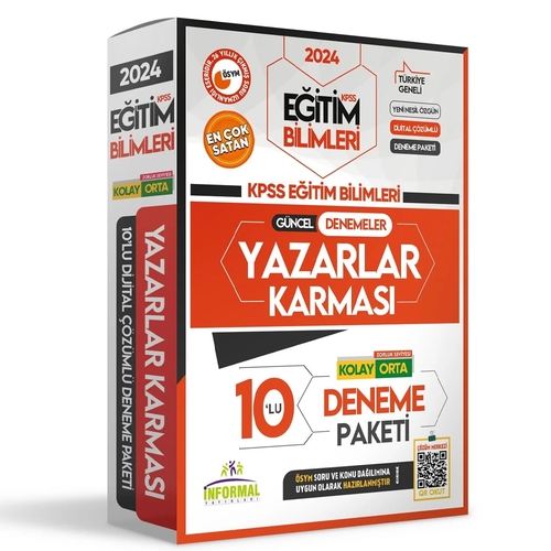 KPSS Eğitim Bilimleri Yazarlar Karması 10 Deneme İnformal Yayınları 2024