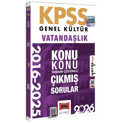 KPSS Genel Kültür Vatandaşlık 2016-2026 Konu Konu Tamamı Çözümlü Çıkmış Sorular Yargı Yayınları 2026
