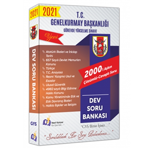 T.C. Genelkurmay Başkanlığı Görevde Yükselme Sınavı Dev Soru Bankası Next Kariyer Yayınları 2021