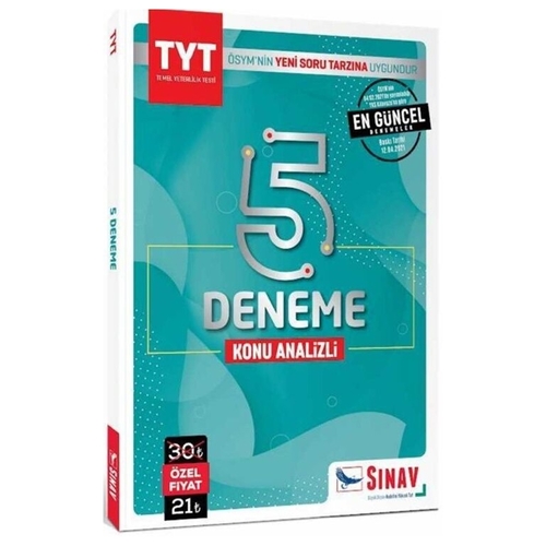 TYT 5 Deneme Kitabı Konu Analizli Sınav Yayınları