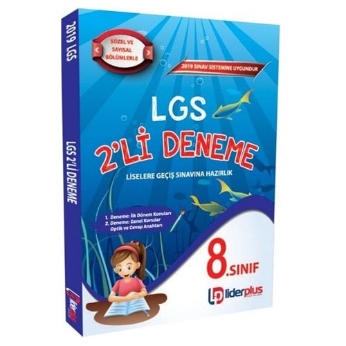 8. Sınıf LGS 2\'li Deneme Lider Plus Yayınları