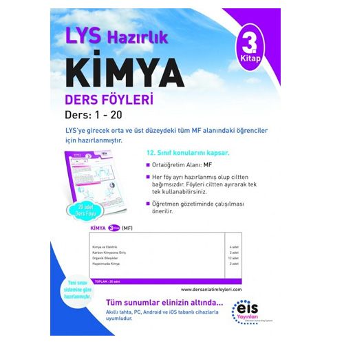 LYS Kimya 3. Kitap Ders Anlatım Föyleri EİS Yayınları