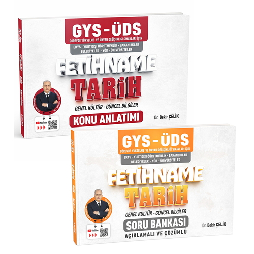 GYS ÜDS FETİHNAME Tarih Konu Soru Seti Genel Kültür Güncel Bilgiler - Bekir Çelik 2026