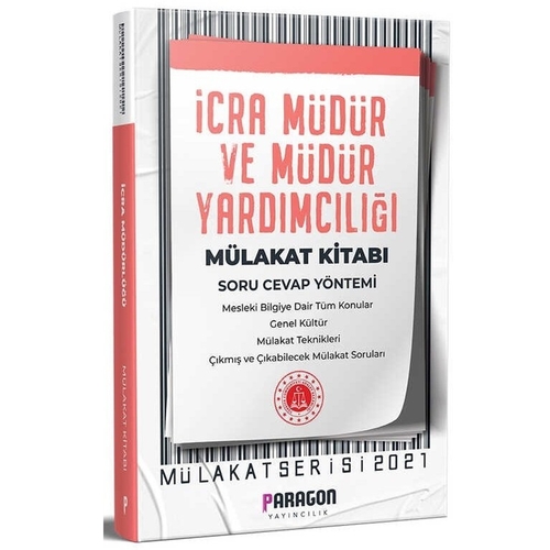 İcra Müdür ve Müdür Yardımcılığı Mülakat Kitabı Paragon Yayınları 2021