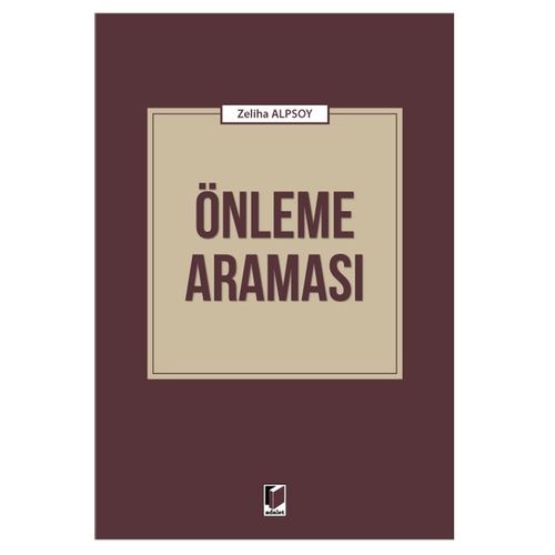 Önleme Araması - Zeliha Alpsoy