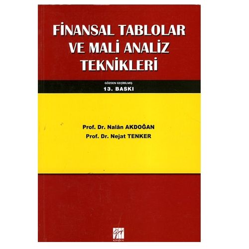 Finansal Tablolar ve Mali Analiz Teknikleri - Nalan Akdoğan
