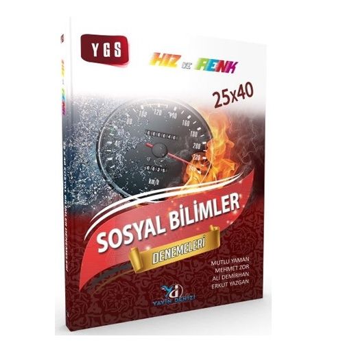 YGS Sosyal Bilimler Hız ve Renk 25x40 Denemeleri - Yayın Denizi Yayınları
